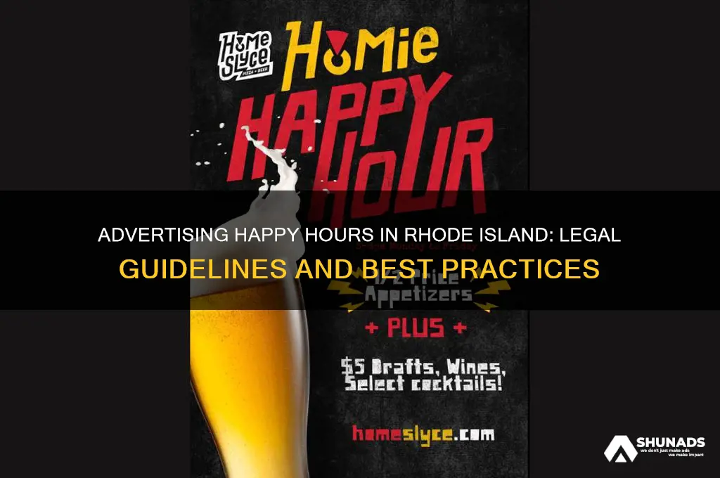 can we advertise happy hours in rhode island