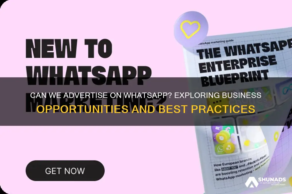 can we advertise on whatsapp