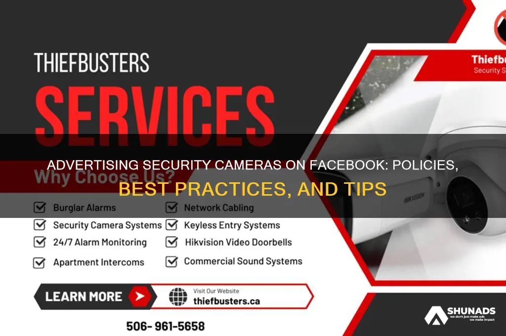 can we advertise security cameras on facebook