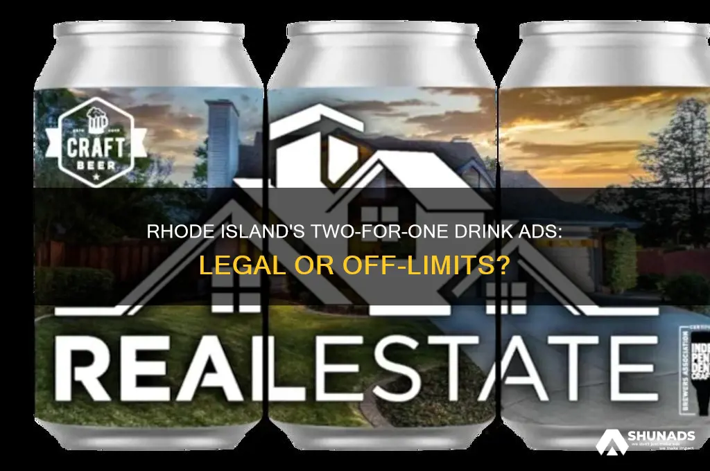 can we advertise two-for-one drink in rhode island