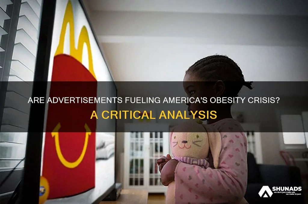 can we blame advertisements for obesity in the united states