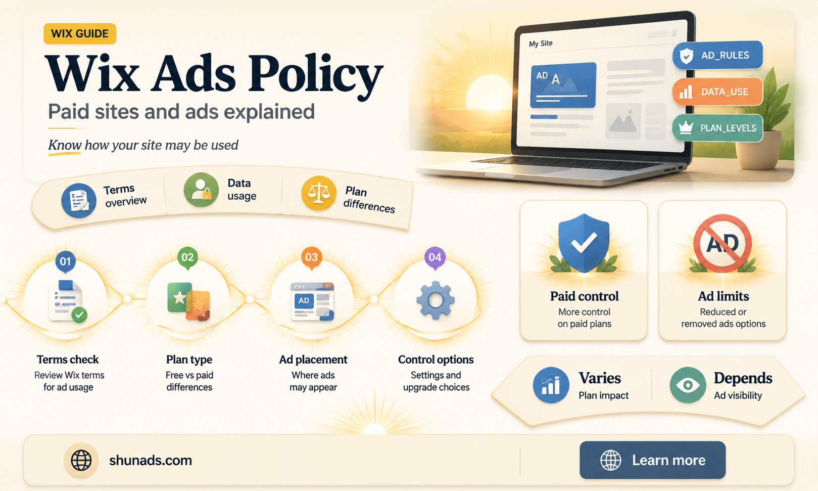 can wix use my paid website for advertising