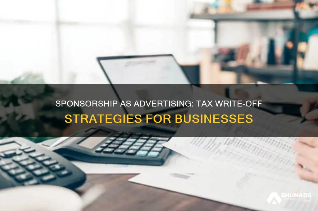 can write off sponsoring as advertising