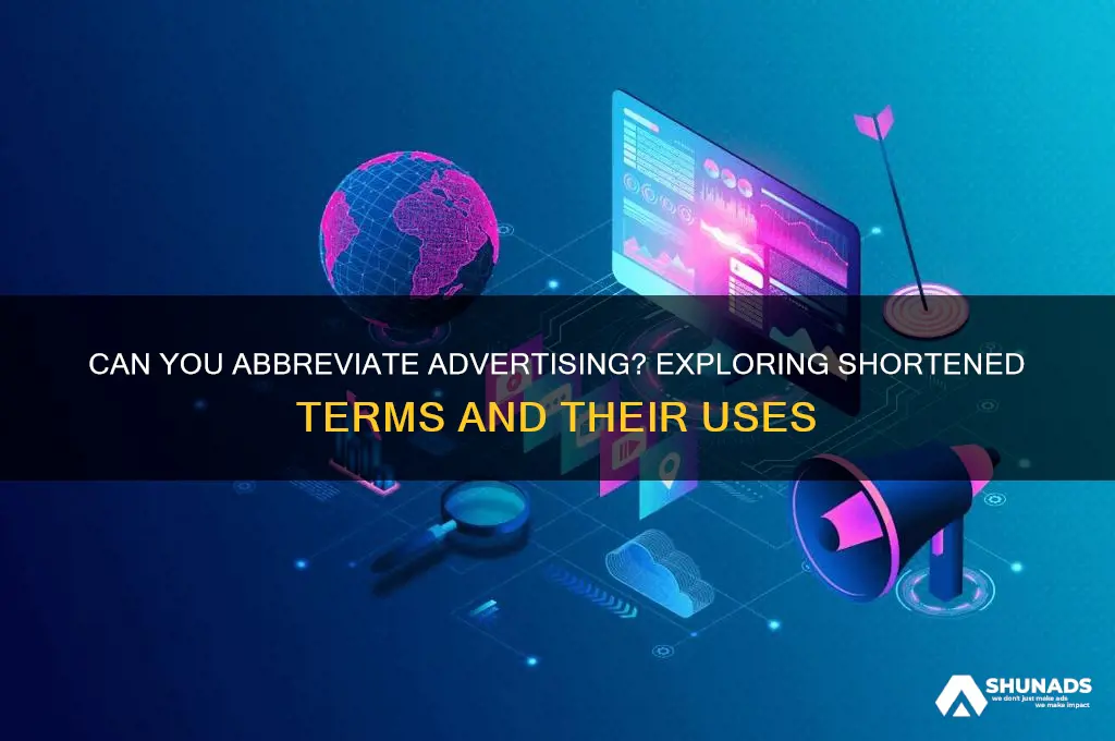 can you abbreviate advertising