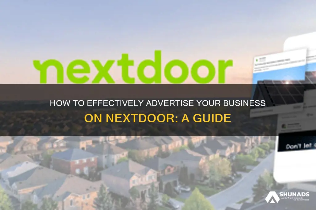can you advertise a business on nextdoor