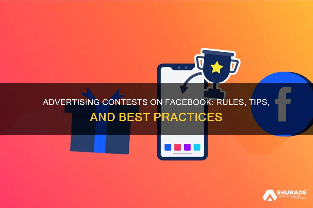 can you advertise a contest on facebook