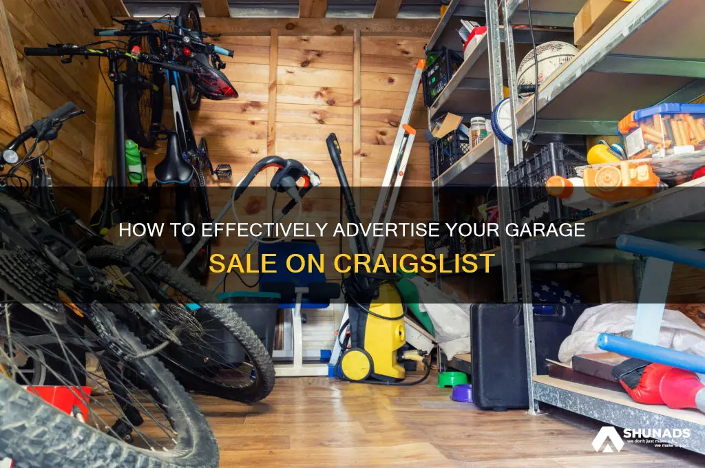 can you advertise a garage sale on craigslist