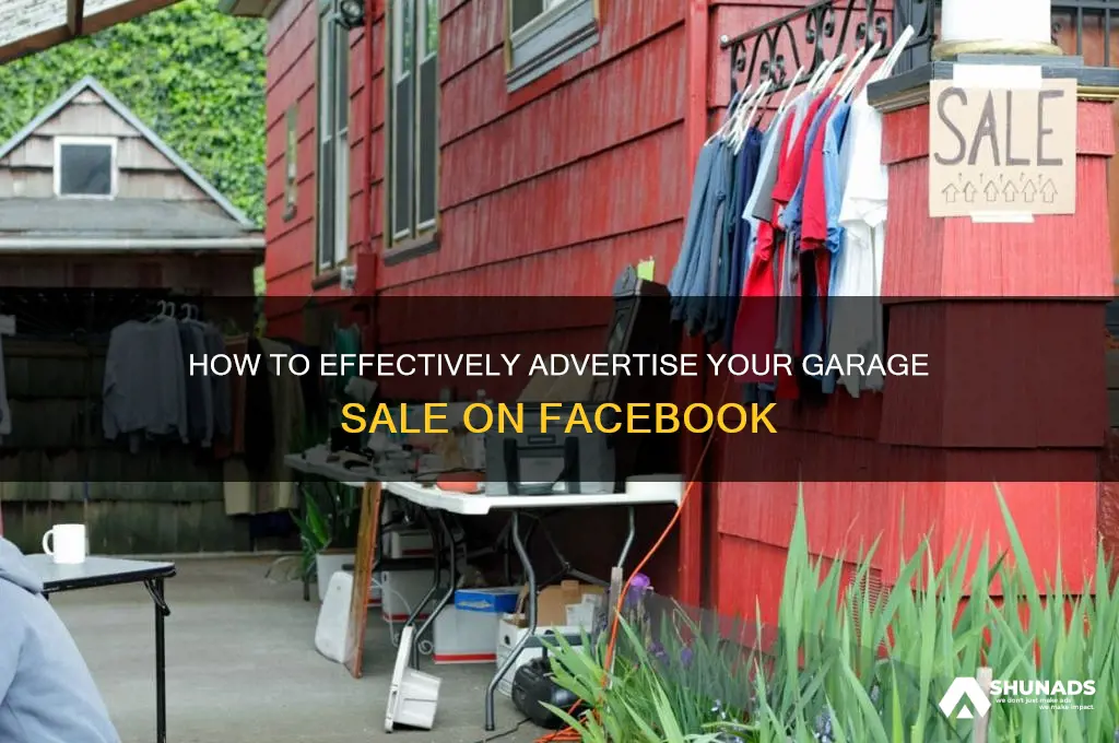 can you advertise a garage sale on facebook