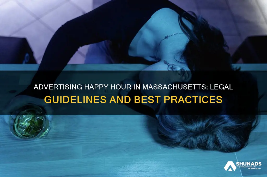 can you advertise a happy hour in massachusetts