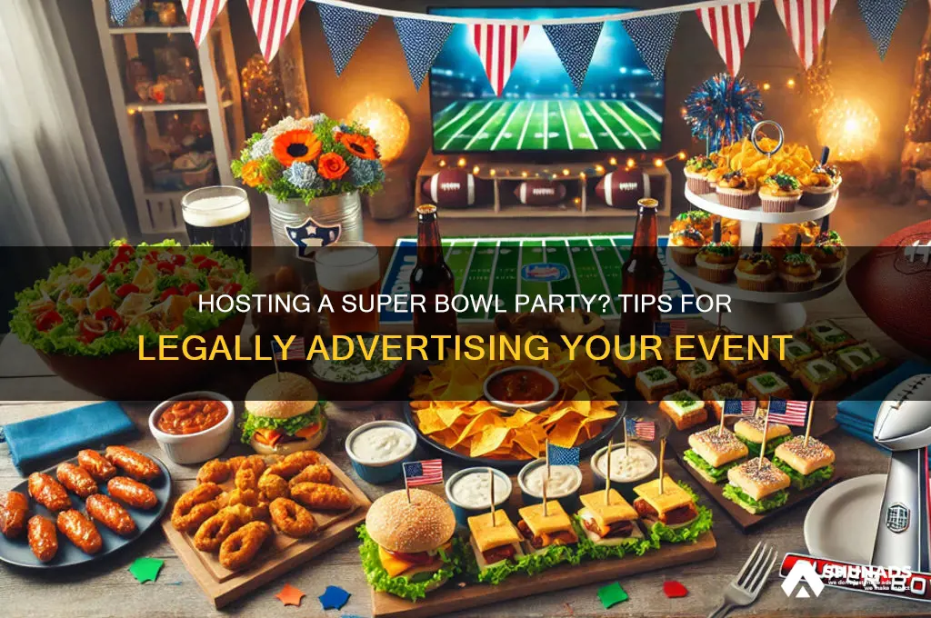 can you advertise a super bowl party