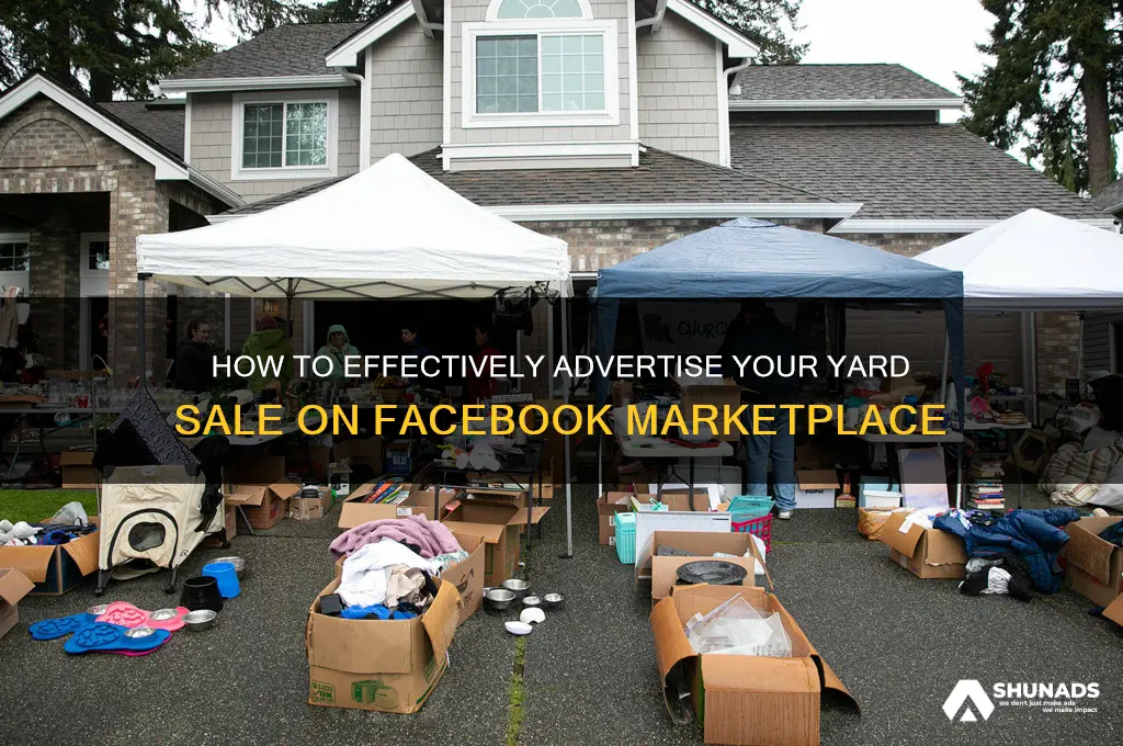 can you advertise a yard sale on facebook marketplace