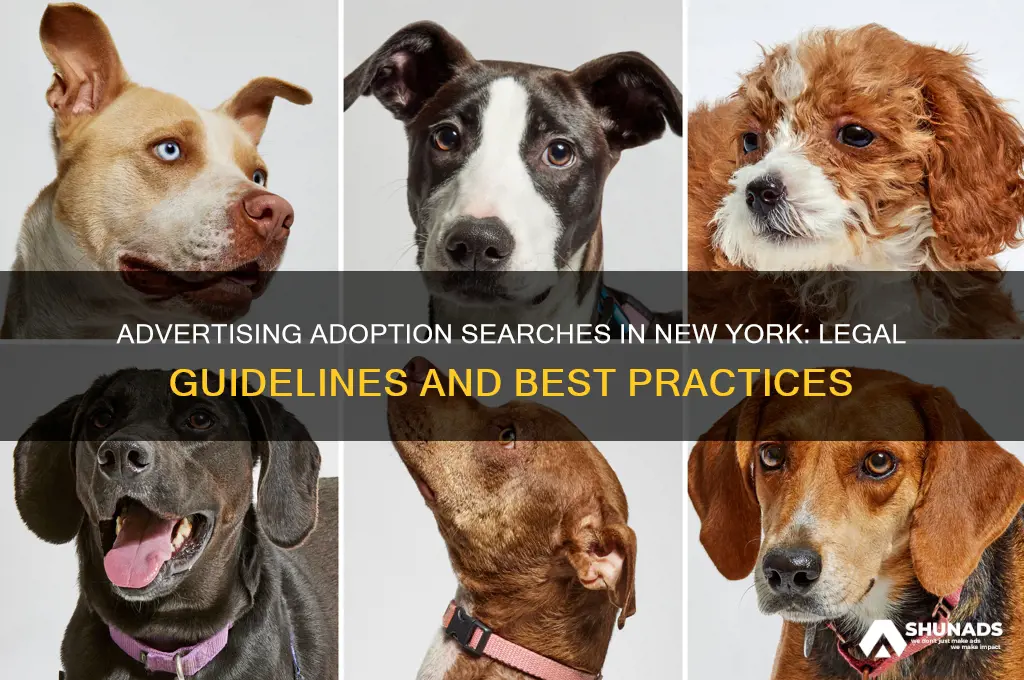 can you advertise adoption search in ny
