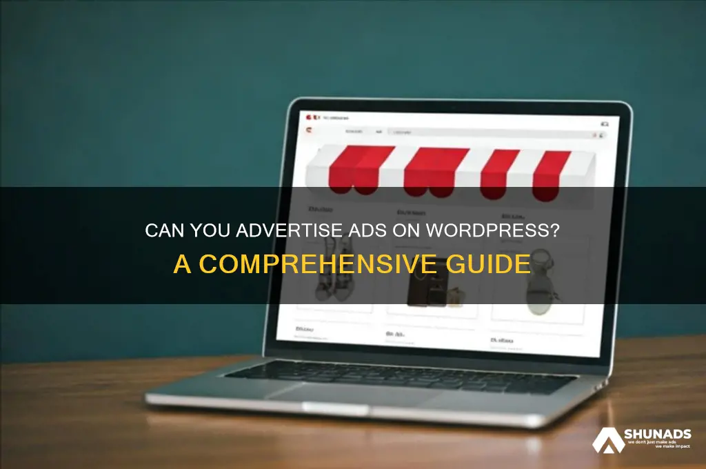 can you advertise ads on worpress