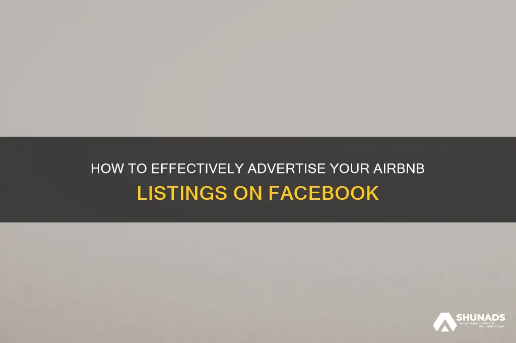 can you advertise airbnb on facebook