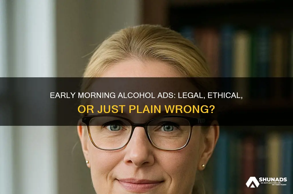can you advertise alchol before noon