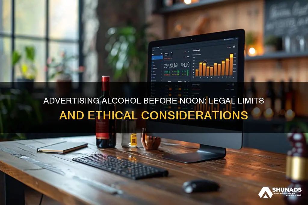 can you advertise alcohol before noon