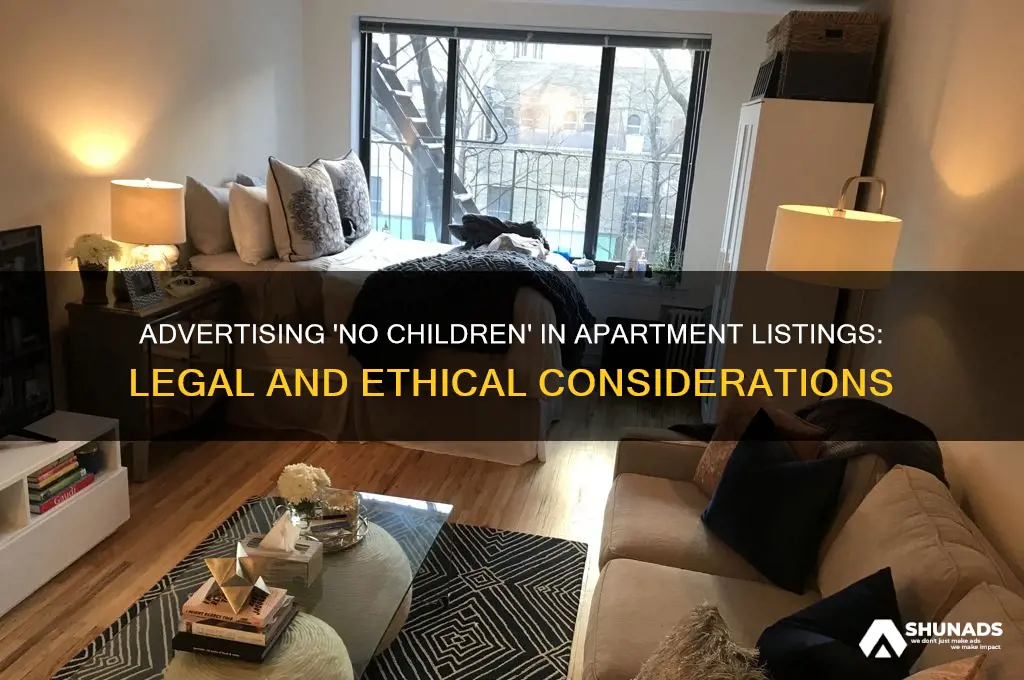 can you advertise an apartment no children