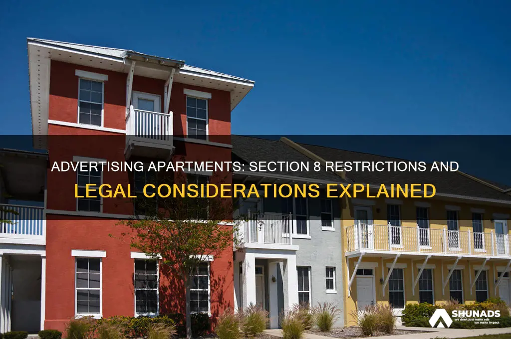 can you advertise an apartment no section 8