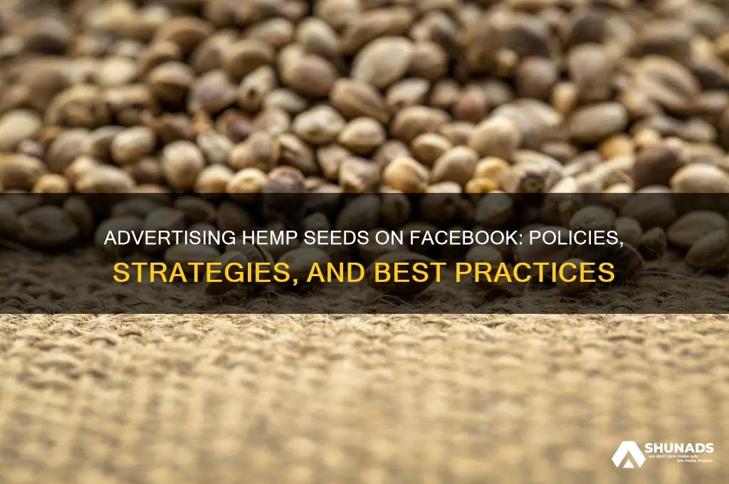 can you advertise and sell hemp seeds with facebook ads