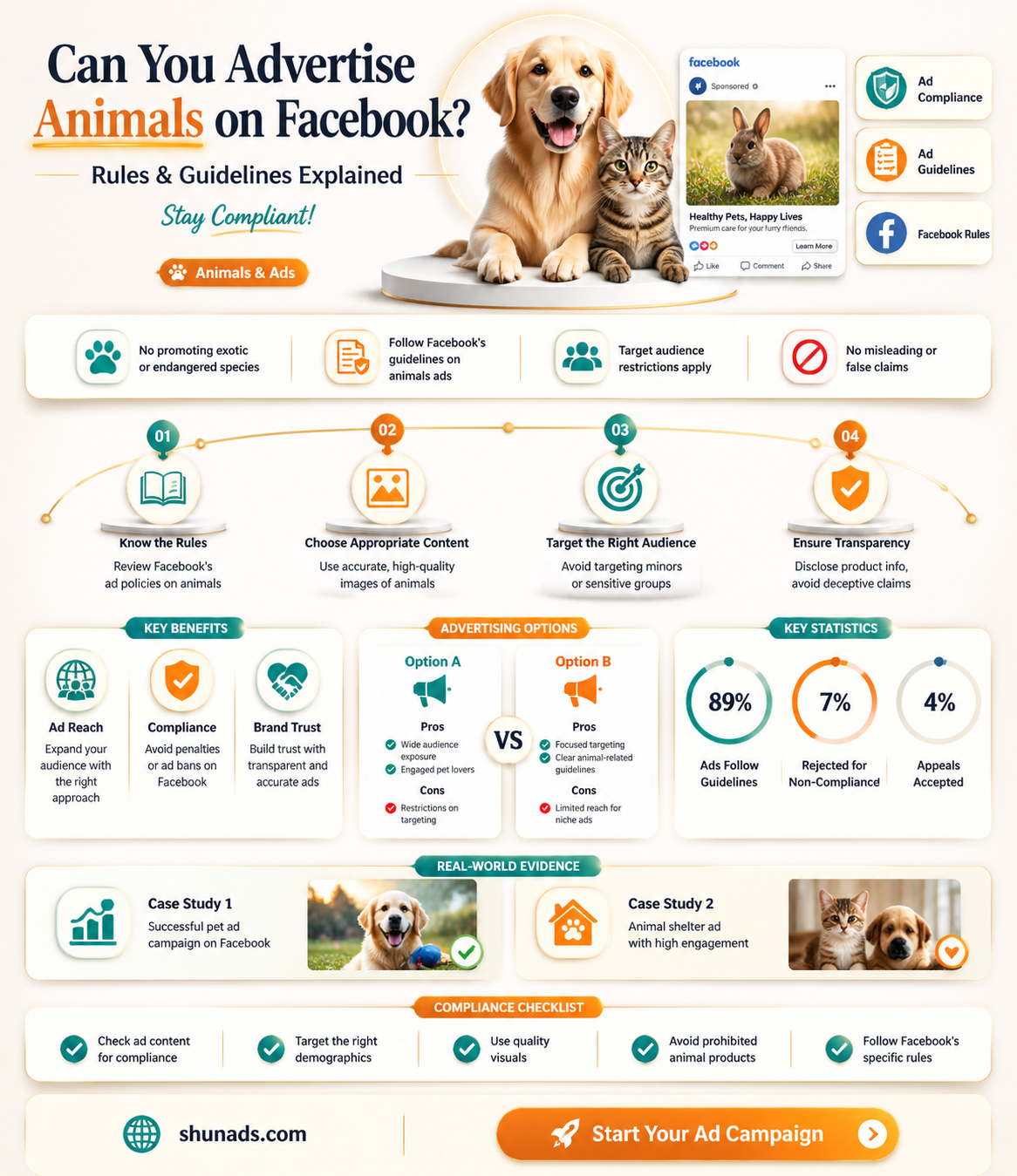 are you allowed to advertise animals on facebook