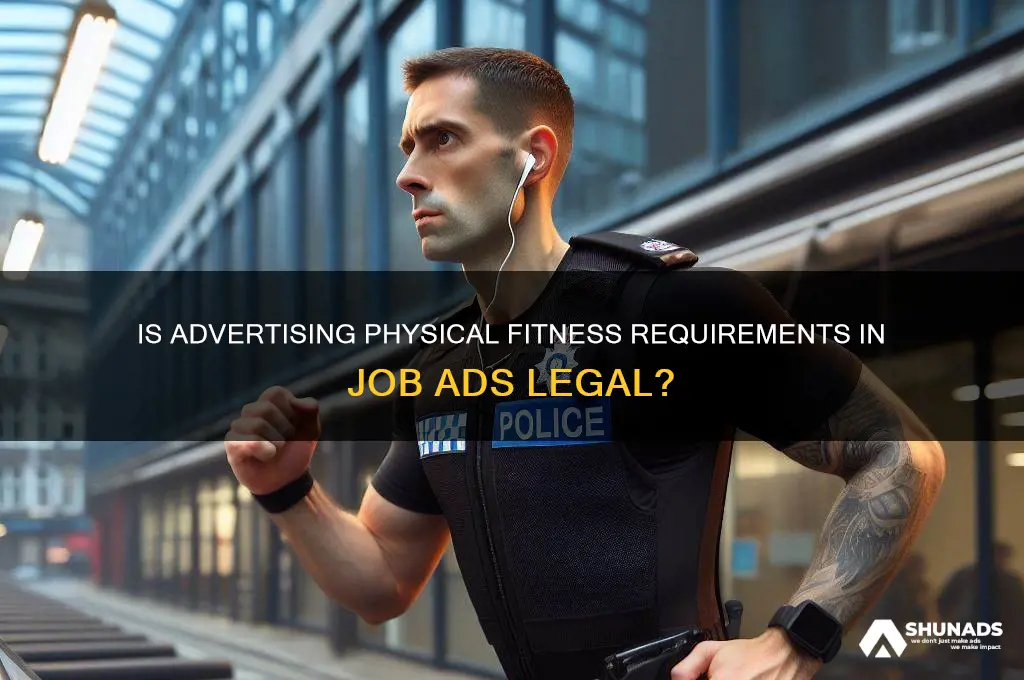 can you advertise applicant must be physically fit