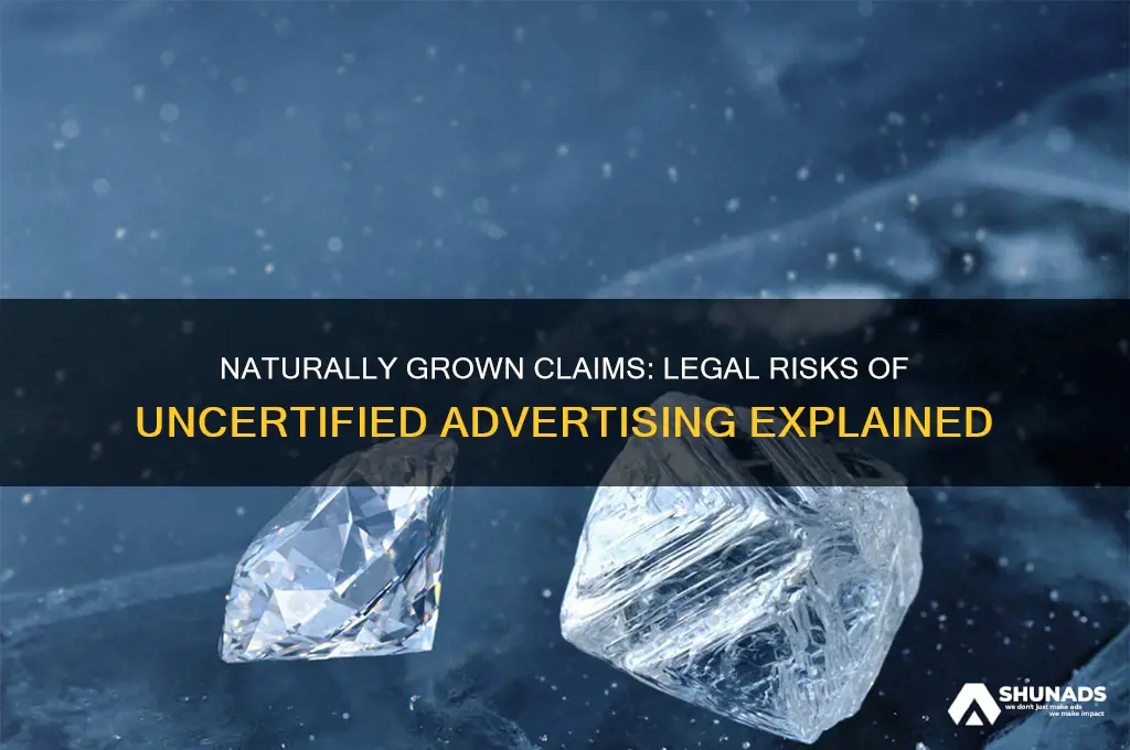 can you advertise as naturally grown without certification