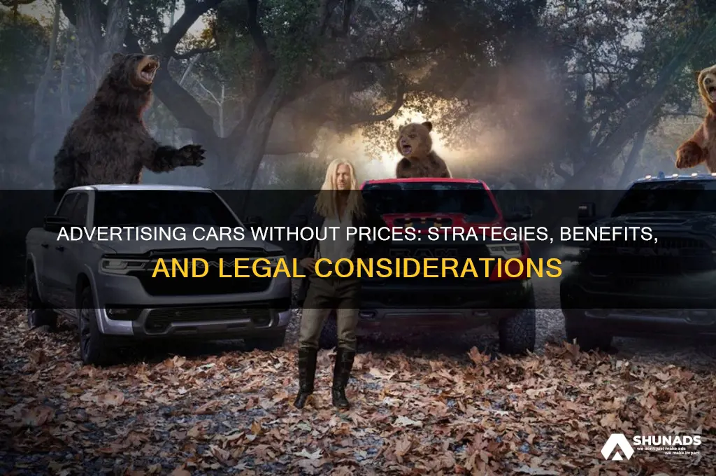 can you advertise car without price