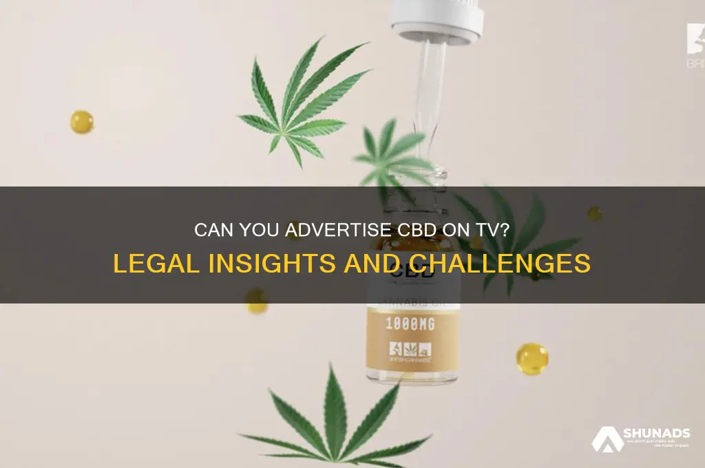 can you advertise cbd on tv