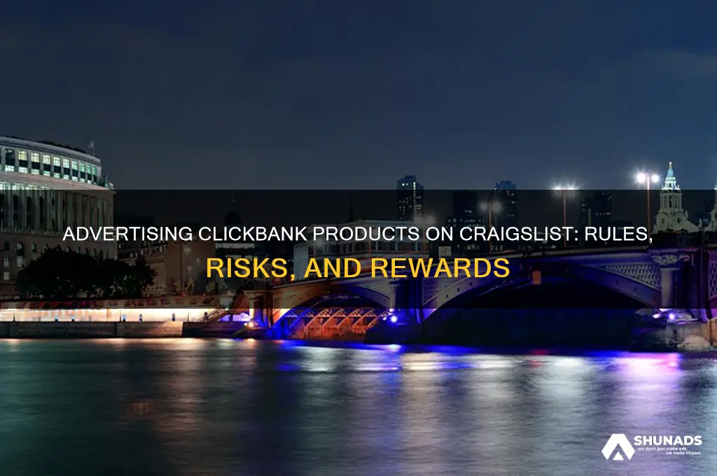 can you advertise clickbank products on craiglist