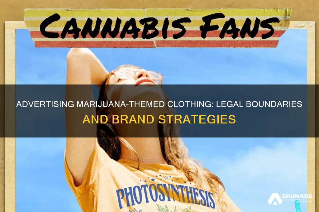 can you advertise clothing that has marijuana related content