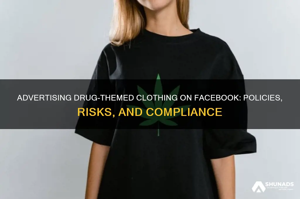 can you advertise clothing thta references drugs on facebook