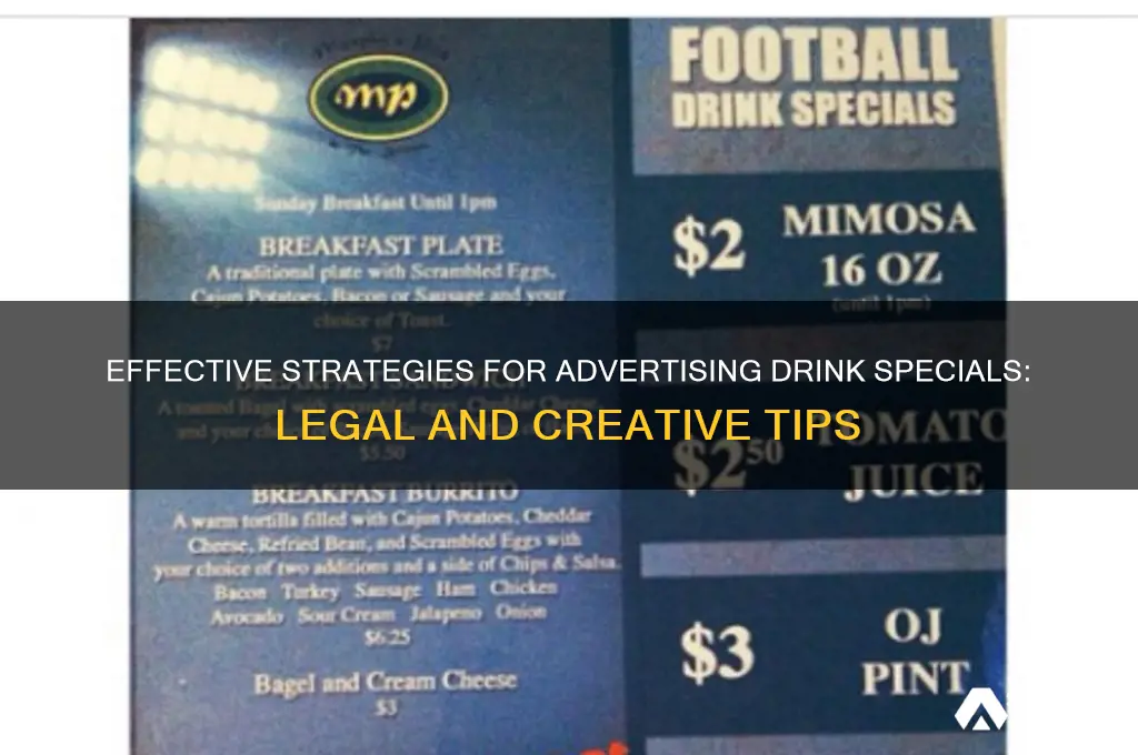 can you advertise drink specials