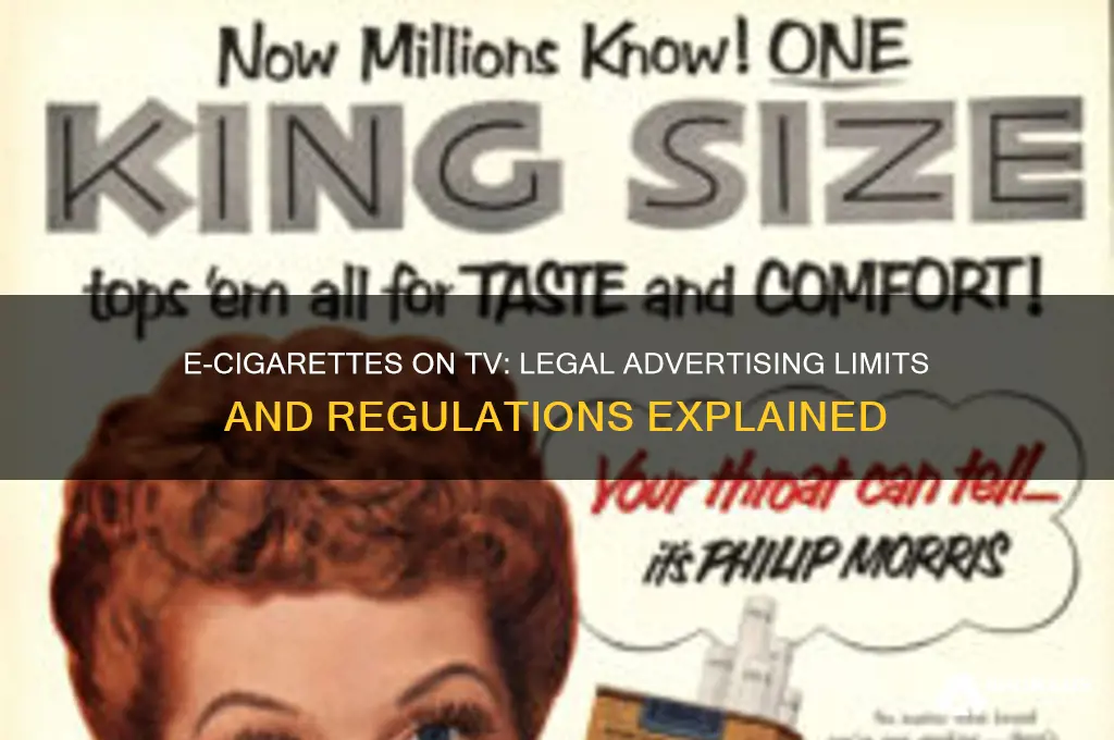 can you advertise e-cigarettes on tv