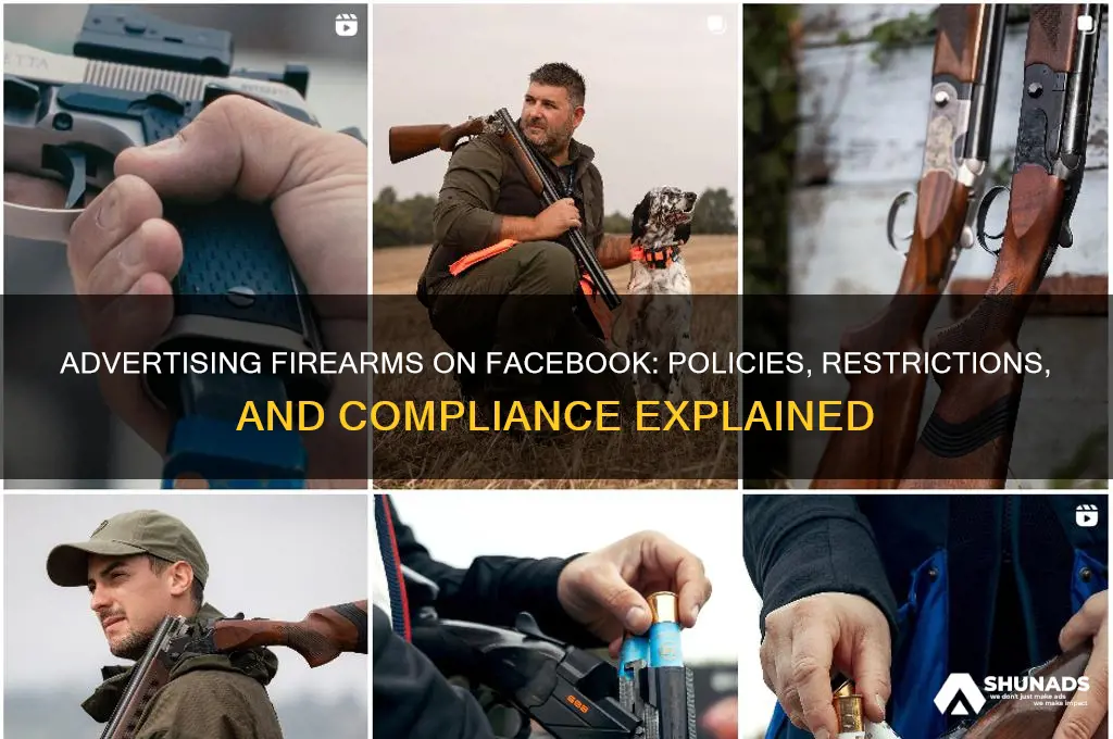 can you advertise firearms on facebook
