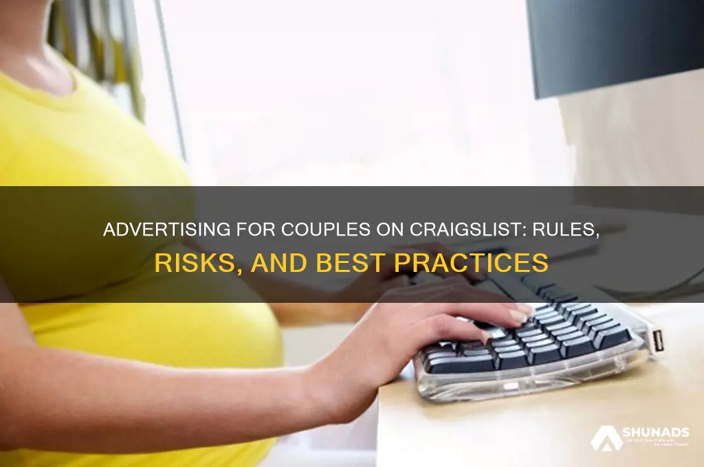 can you advertise for couples on craigslist