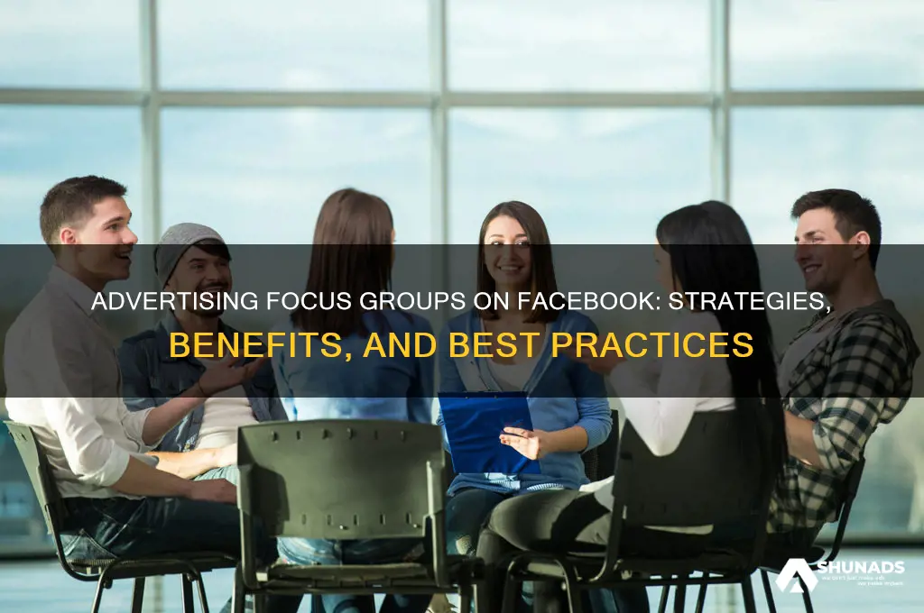 can you advertise for focus groups on facebook