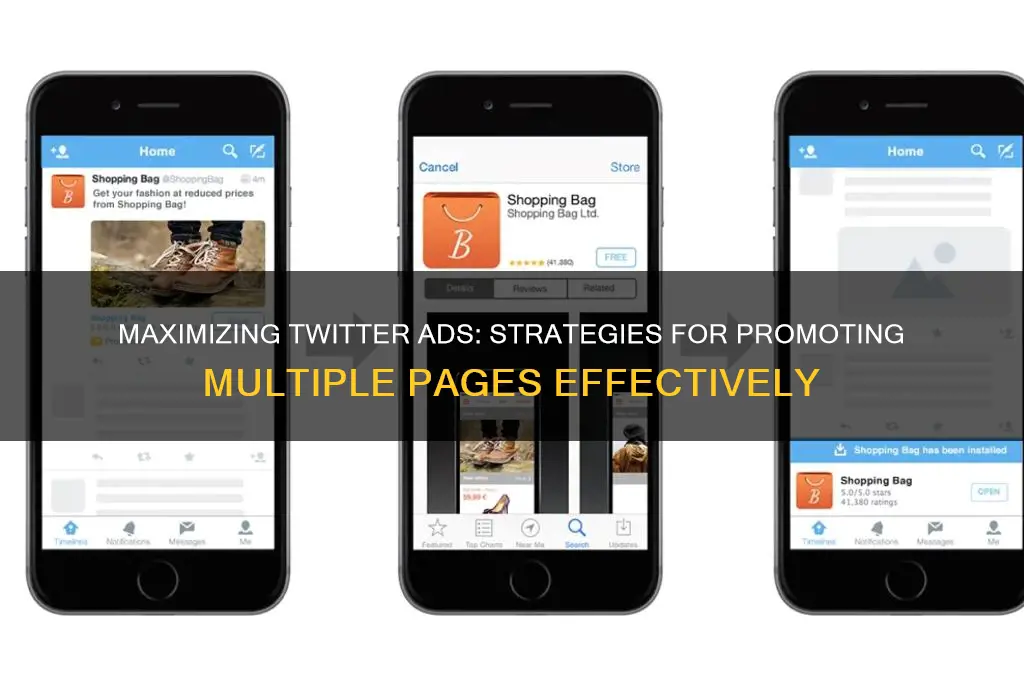 can you advertise for multiple pages on twitter
