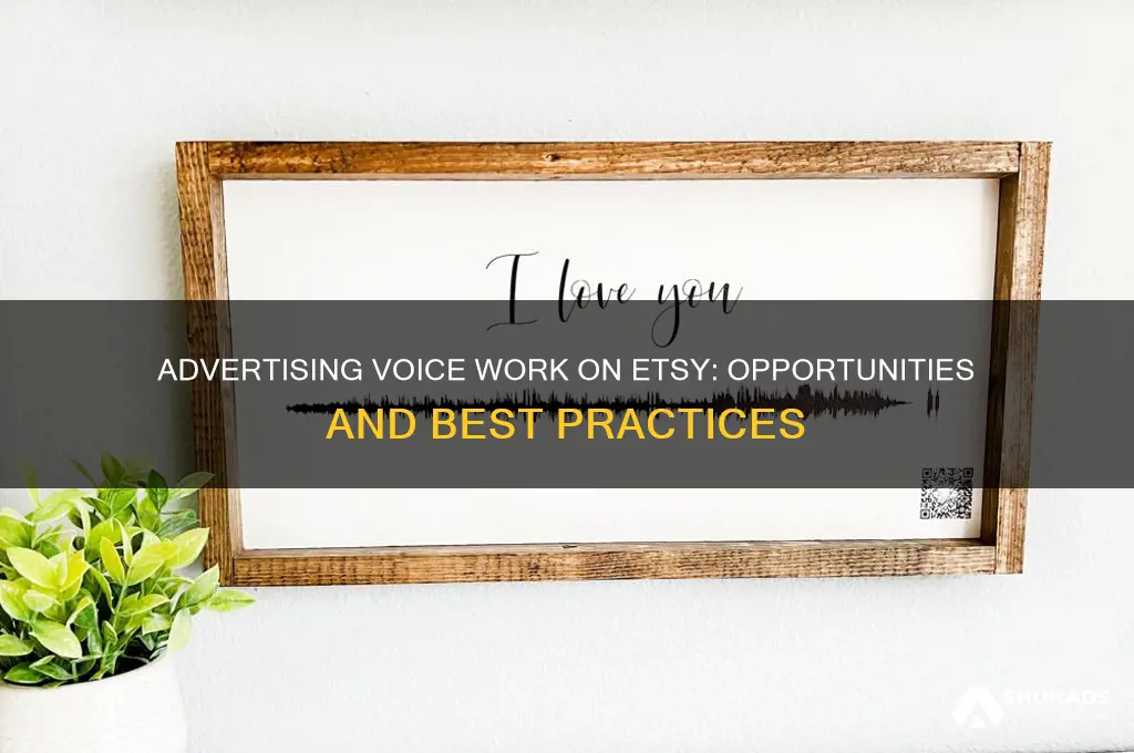 can you advertise for voice work on etsy