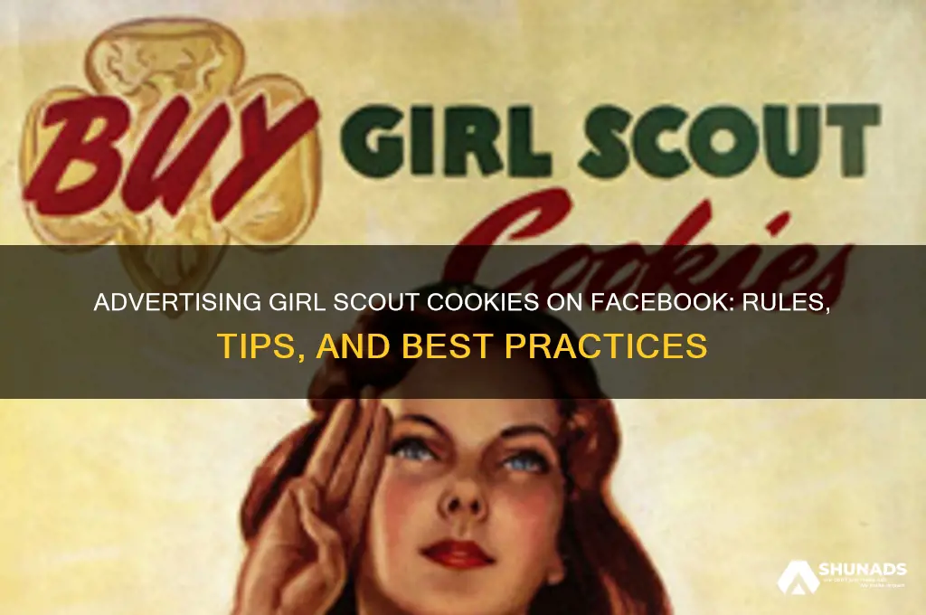 can you advertise girl scout cookies on facebook