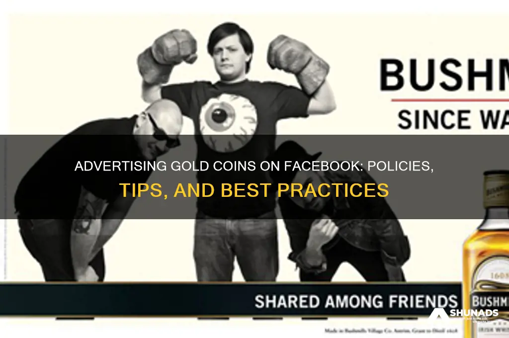 can you advertise gold coins on facebook