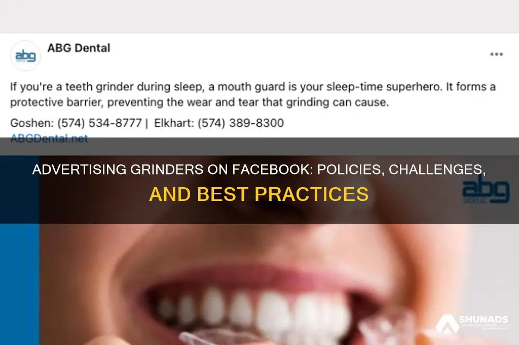 can you advertise grinders on facebook