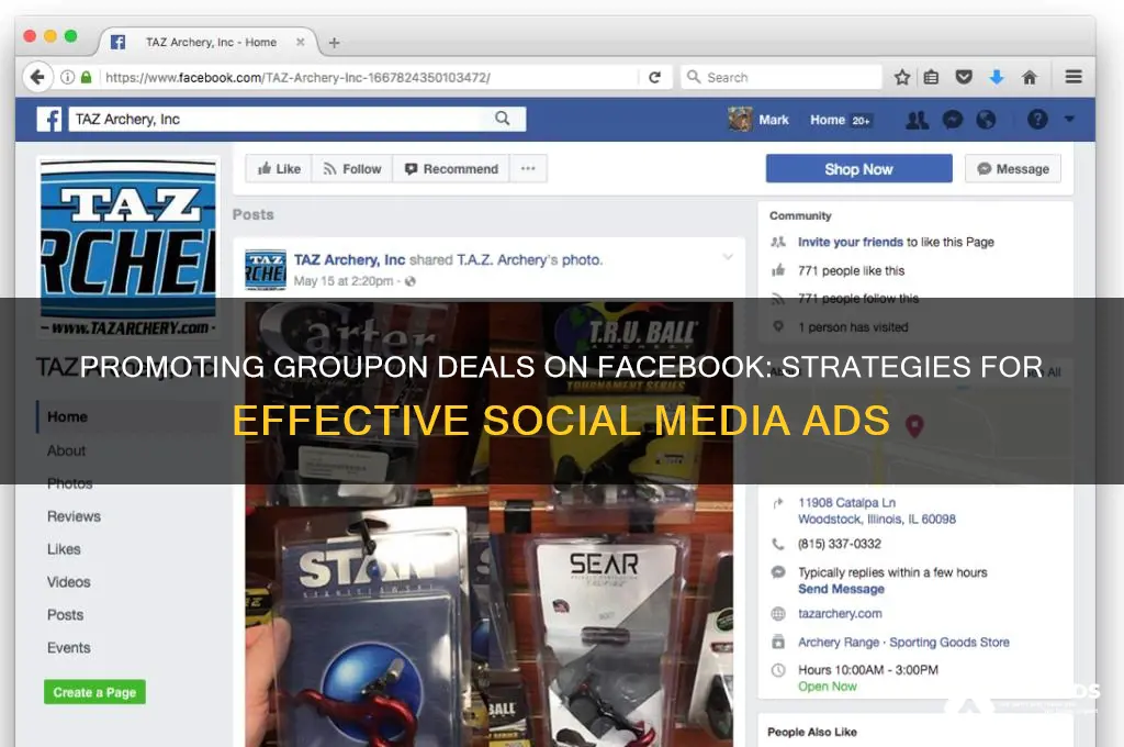 can you advertise groupon deals on facebook
