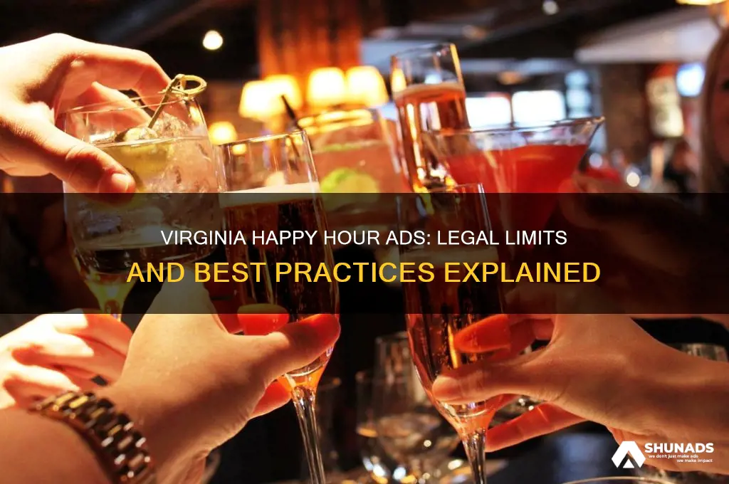 can you advertise happy hour drinks in virginia