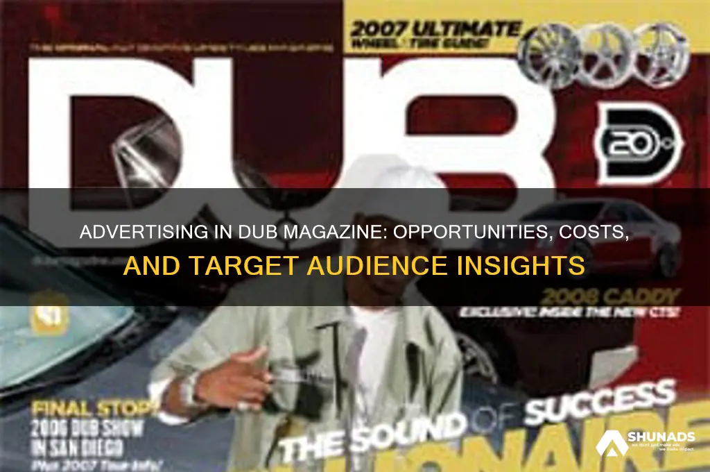 can you advertise in dub magazine