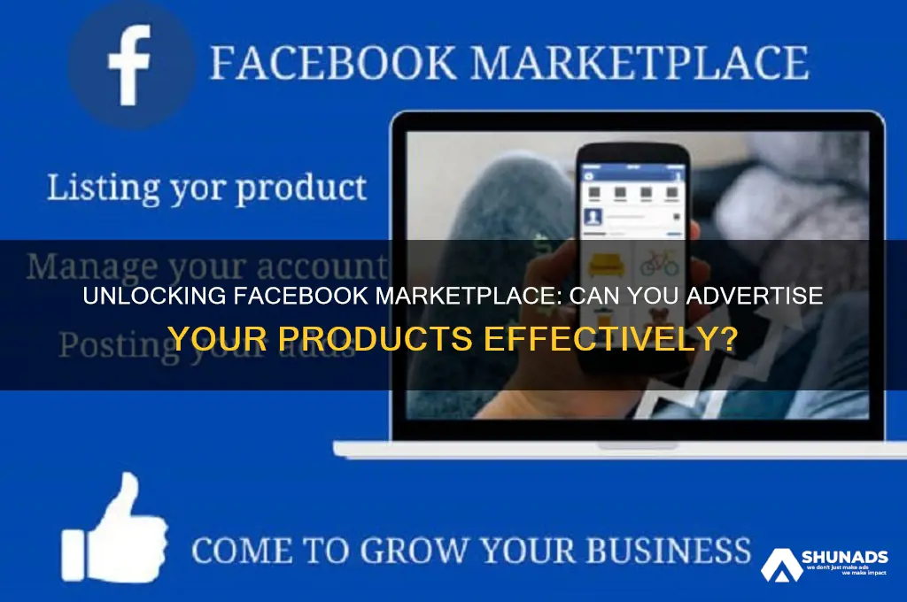 can you advertise in facebook marketplace
