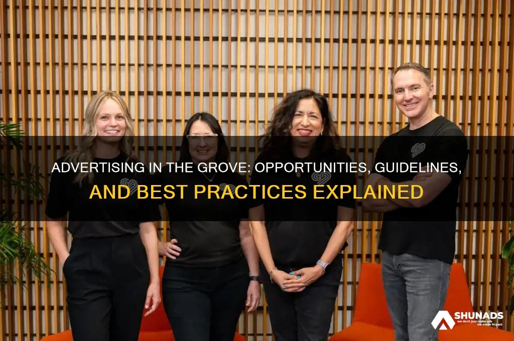 can you advertise in the grove