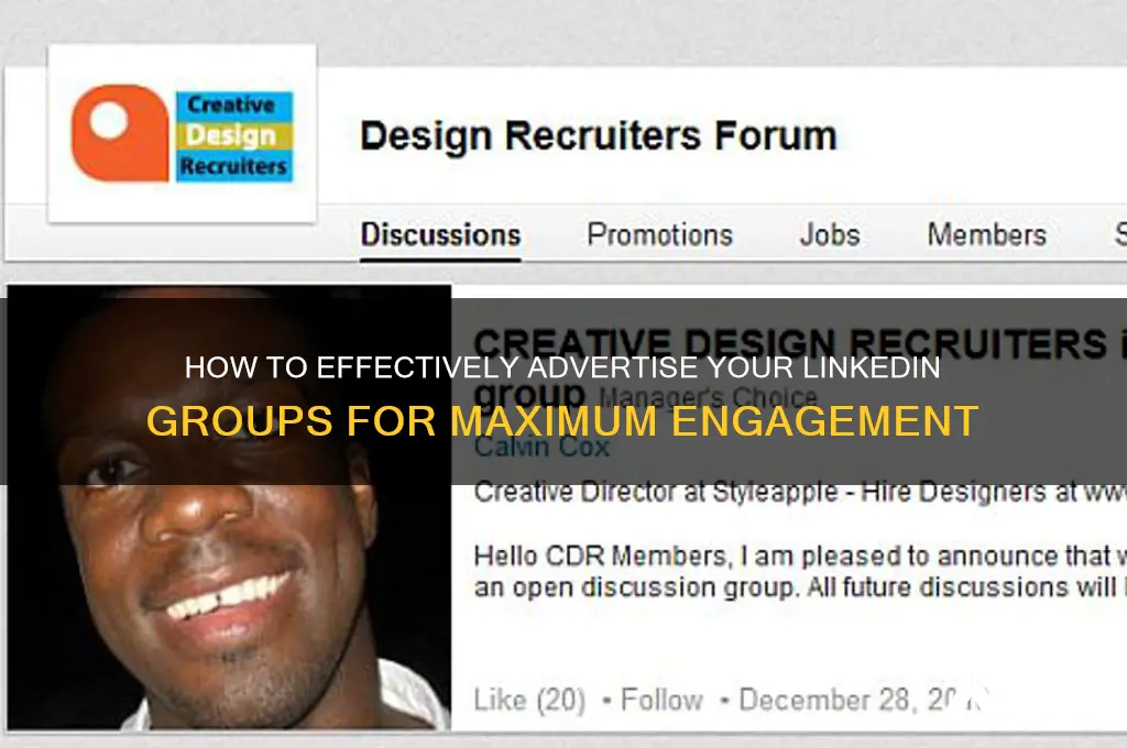 can you advertise linkedin groups