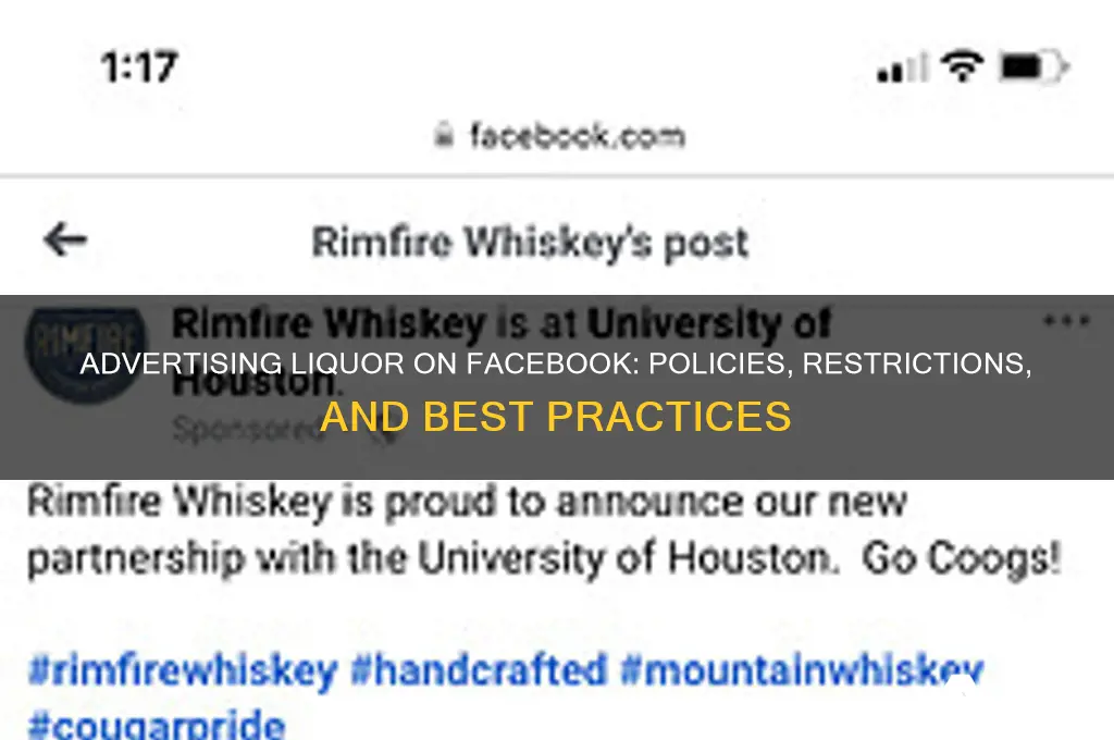 can you advertise liquor on facebook