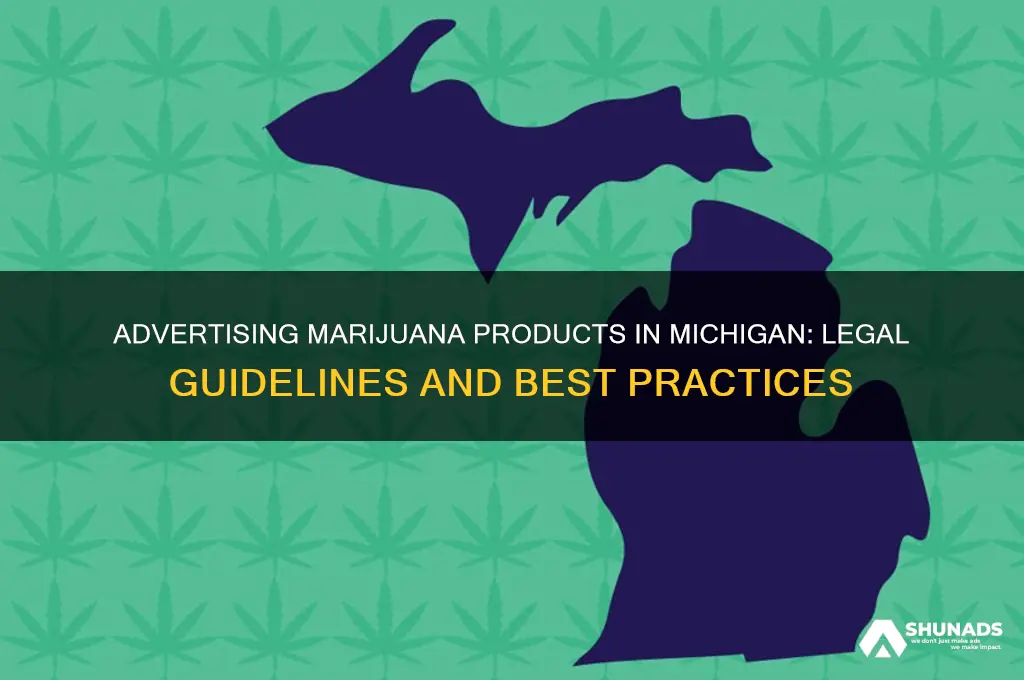 can you advertise marijuana products in michigan
