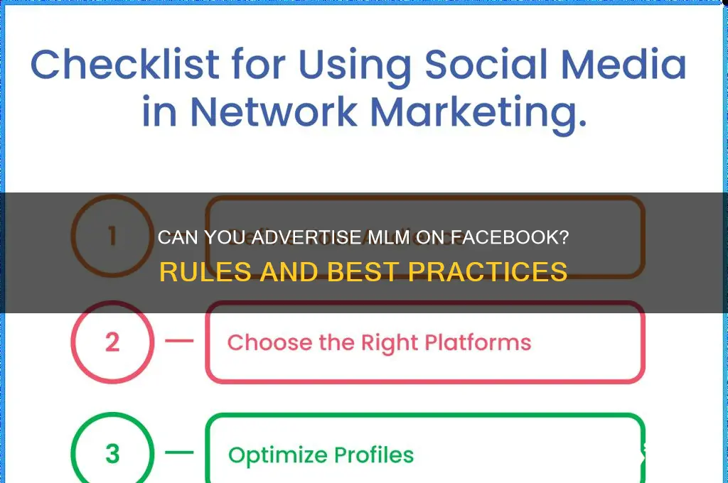 can you advertise mlm on facebook